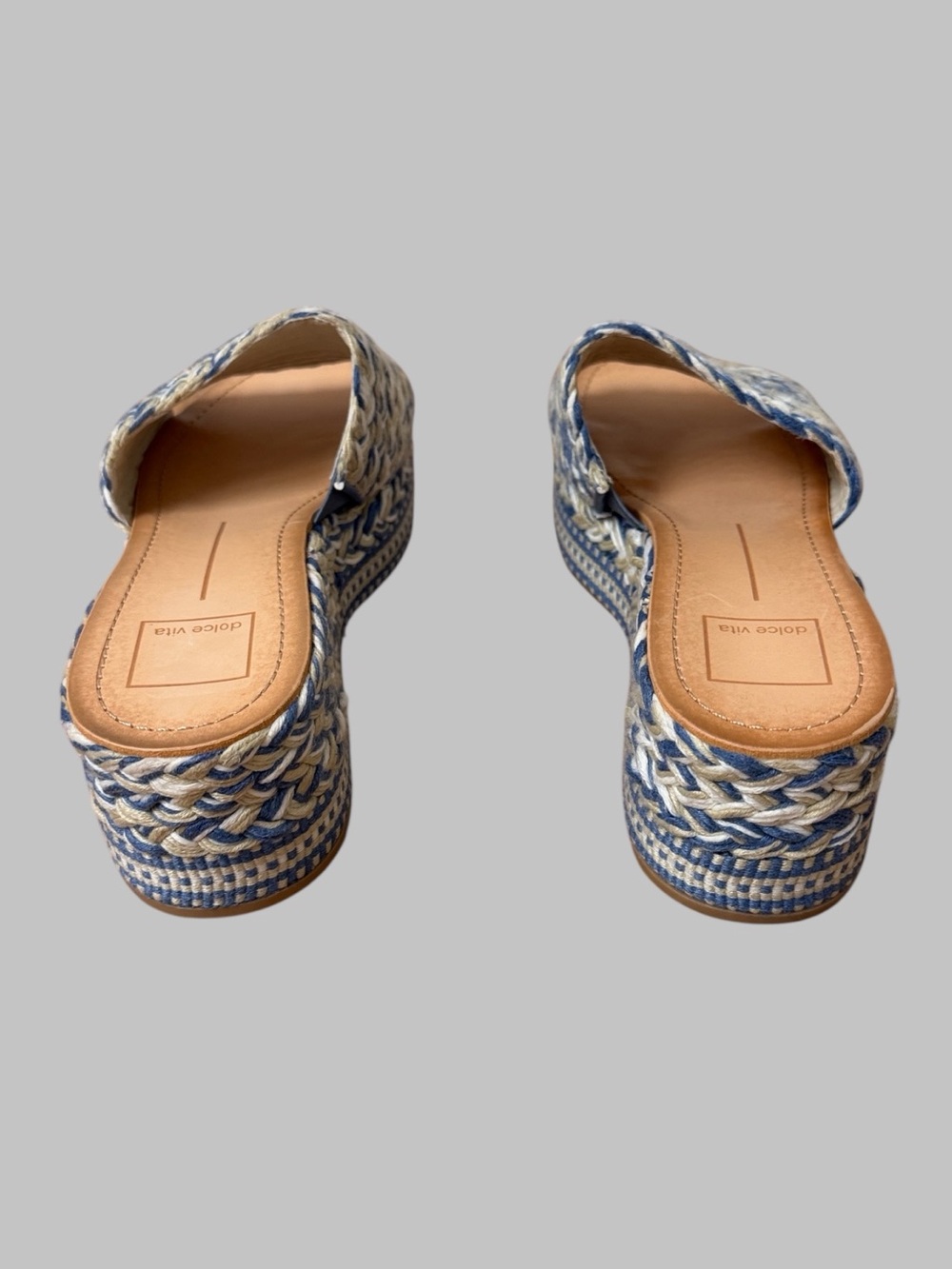 Dolce Vita Blue Multi-Woven Pazli Platform Sandals - Picture 5 of 7